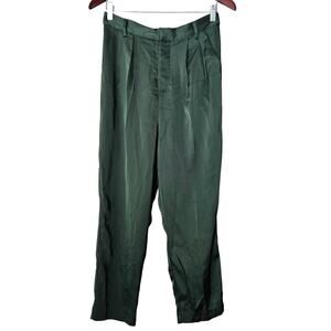 Jason Wu Women Pants Medium Green Satin Dressy Lounge